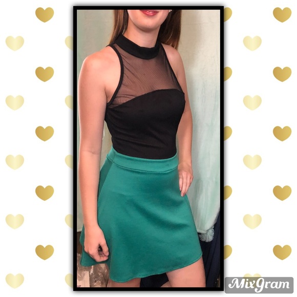 Charlotte Russe Med sheer top color block dress - Picture 2 of 8